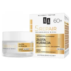 AA Technologia Wieku 5Repair Złota Kuracja 60+, krem przeciwzmarszczkowy na dzień, 50 ml