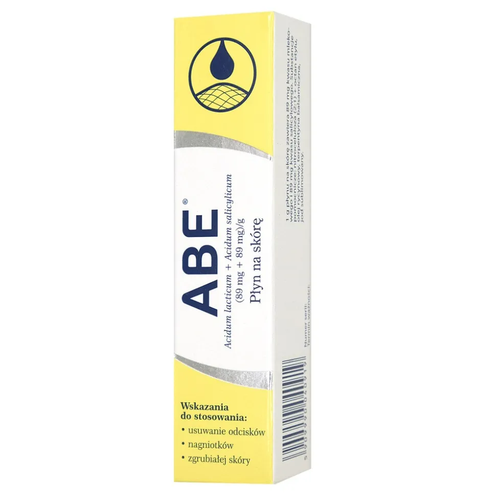 ABE, (89 mg+89 mg/g), płyn na skórę, 8 g