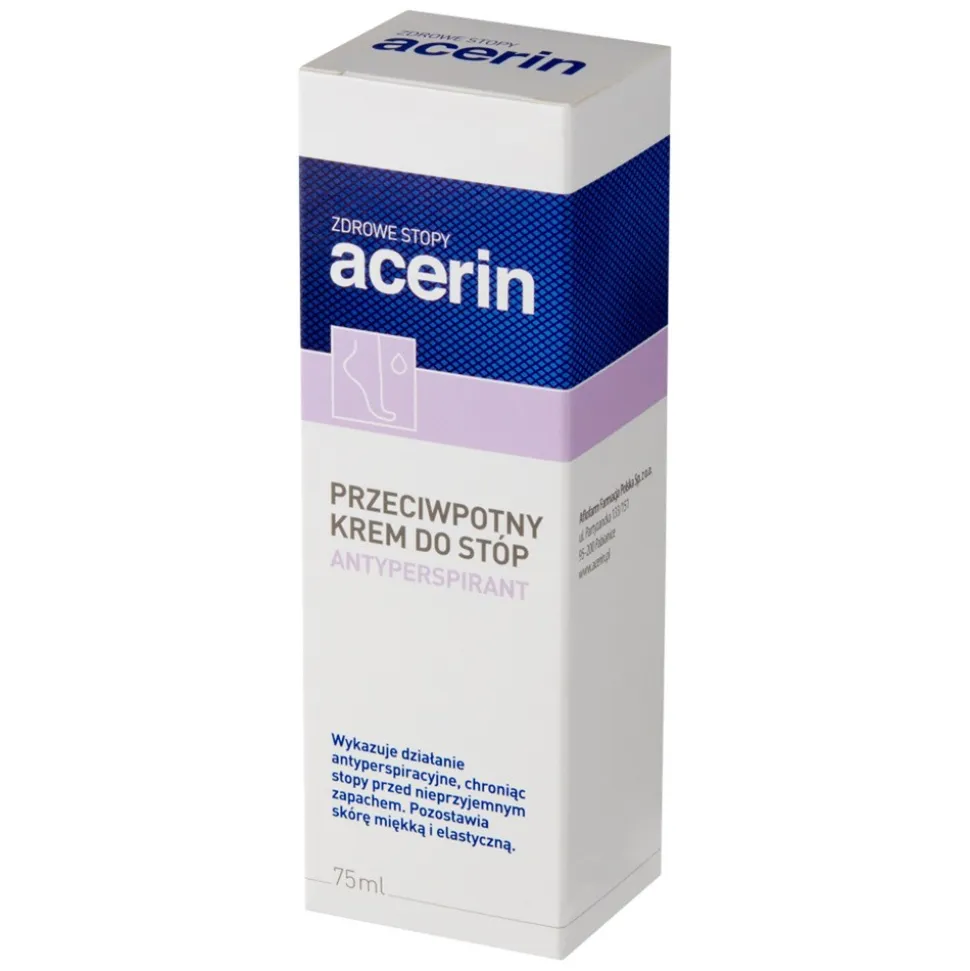 Acerin Perspirant, krem przeciwpotny do stóp, 75 ml