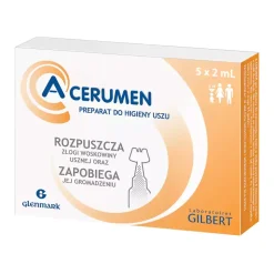 A-Cerumen, preparat do oczyszczania i higieny uszu, 2 ml x 5 ampułek