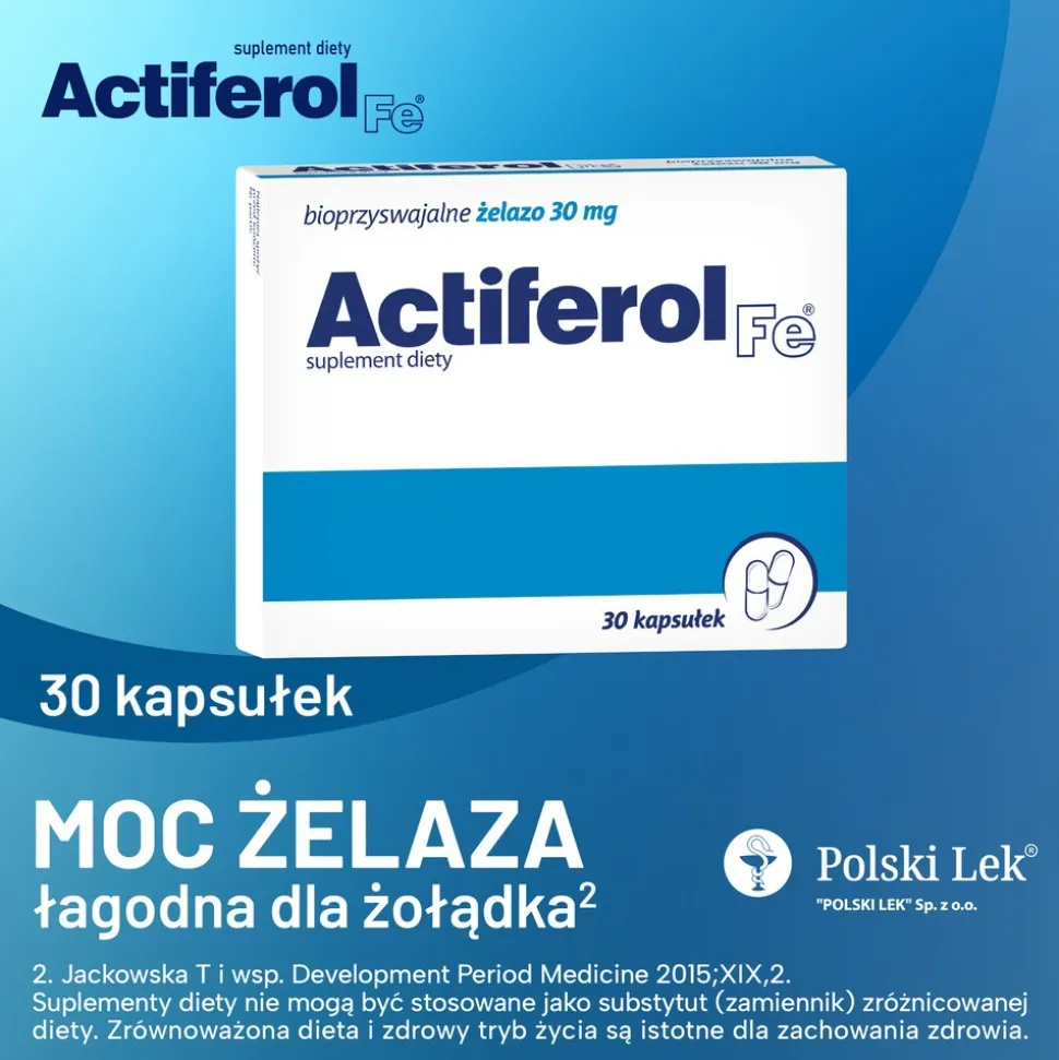 Actiferol Fe, 30 mg, kapsułki otwierane, 30 szt.