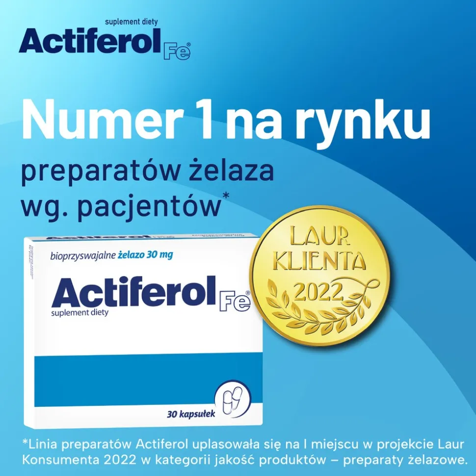 Actiferol Fe, 30 mg, kapsułki otwierane, 30 szt.