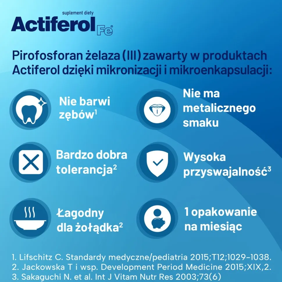 Actiferol Fe, 30 mg, proszek do rozpuszczenia w saszetkach, 30 szt.