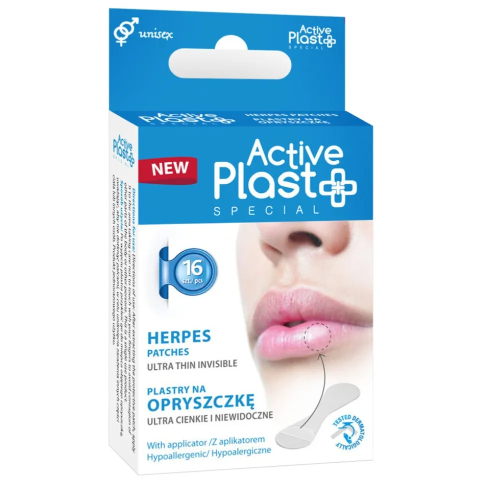Active Plast, plastry na opryszczkę, 16 szt.
