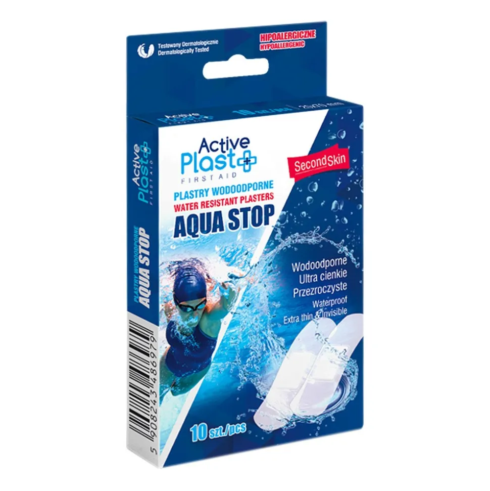 Active Plast, Plastry Wodoodporne Aqua Stop, 10 szt.