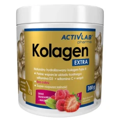 Activlab Pharma Kolagen Extra, smak malina-truskawka, proszek, 300 g
