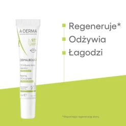 Aderma Dermalibour+ CICA, regenerujący balsam do ust, 15 ml