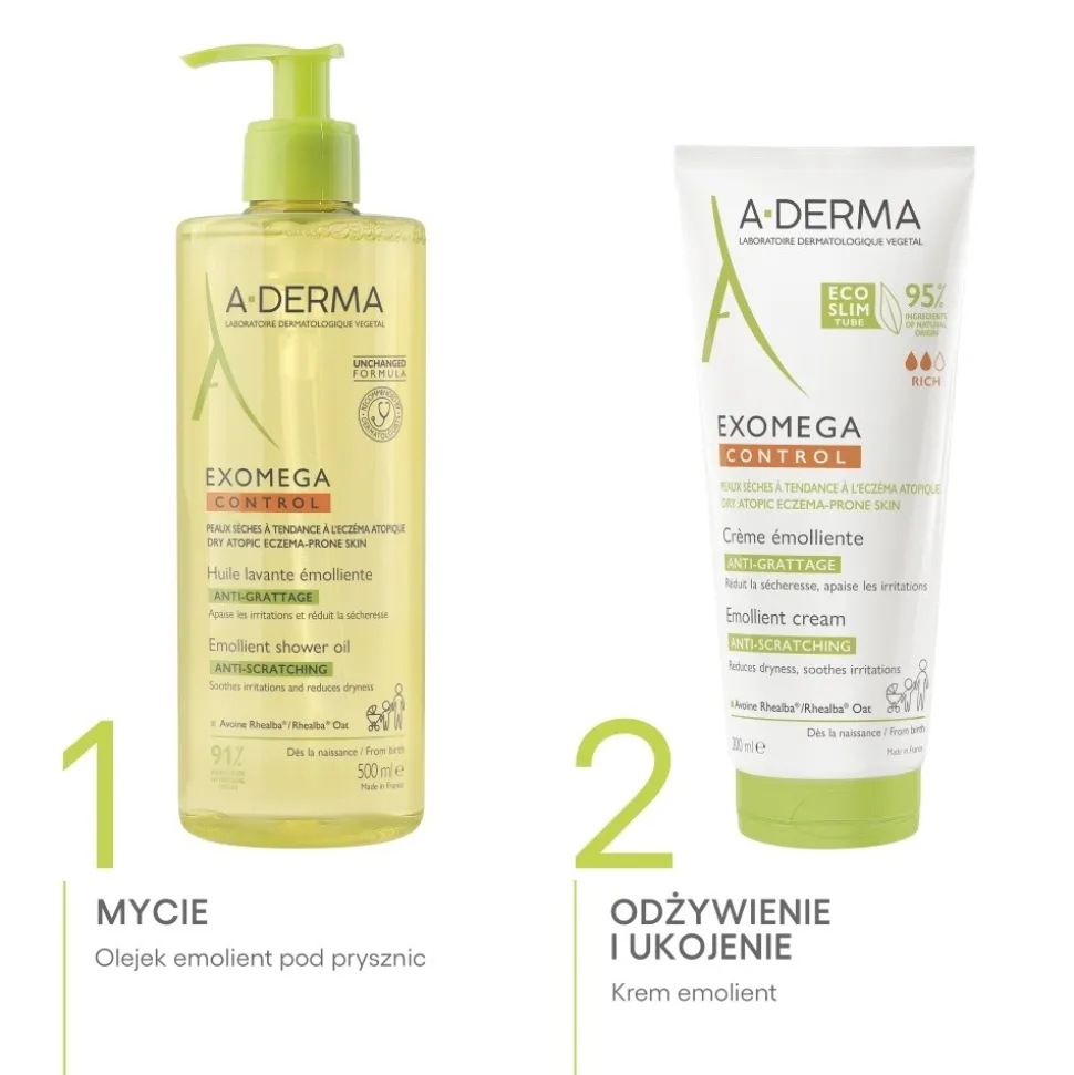 Aderma Exomega Control, krem emolient, 200 ml