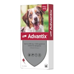 Advantix Spot-on, psy 10-25 kg, 2,5 ml x 4 szt.
