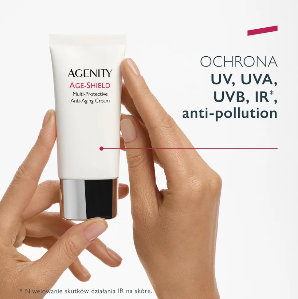 Agenity Age-Shield, multi-ochronny krem przeciwstarzeniowy SPF 50+, 50 ml