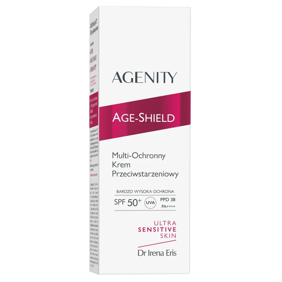 Agenity Age-Shield, multi-ochronny krem przeciwstarzeniowy SPF 50+, 50 ml