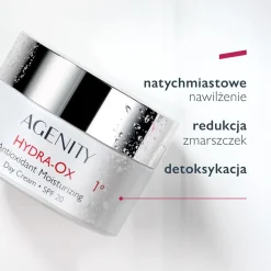 Agenity 1° Hydra-Ox, antyoksydacyjny krem nawilżający na dzień SPF 20, 50 ml