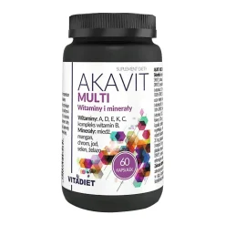 Akavit Multi witaminy i minerały, kapsułki twarde, 60 szt.