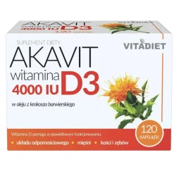 Akavit witamina D3, 4000IU, kapsułki, 120 szt.