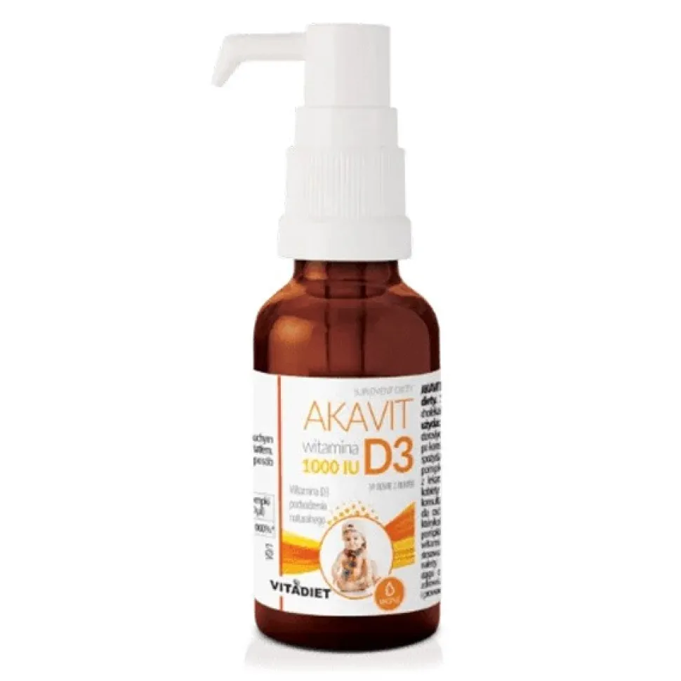 Akavit witamina D3 1000 IU, krople, 29,4 ml