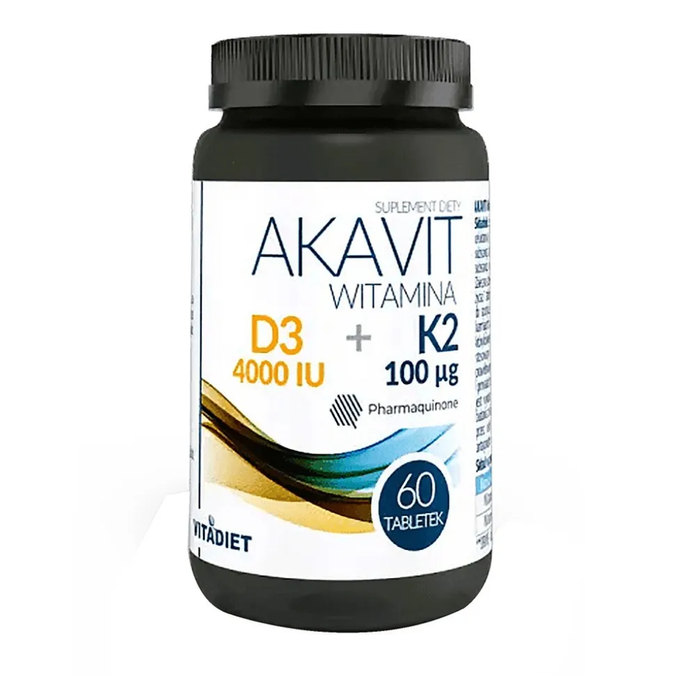 Akavit Witamina D3 4000 IU +K2, tabletki, 60 szt.