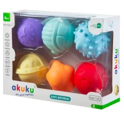 Akuku, zestaw piłek sensorycznych Soft, 1 szt.