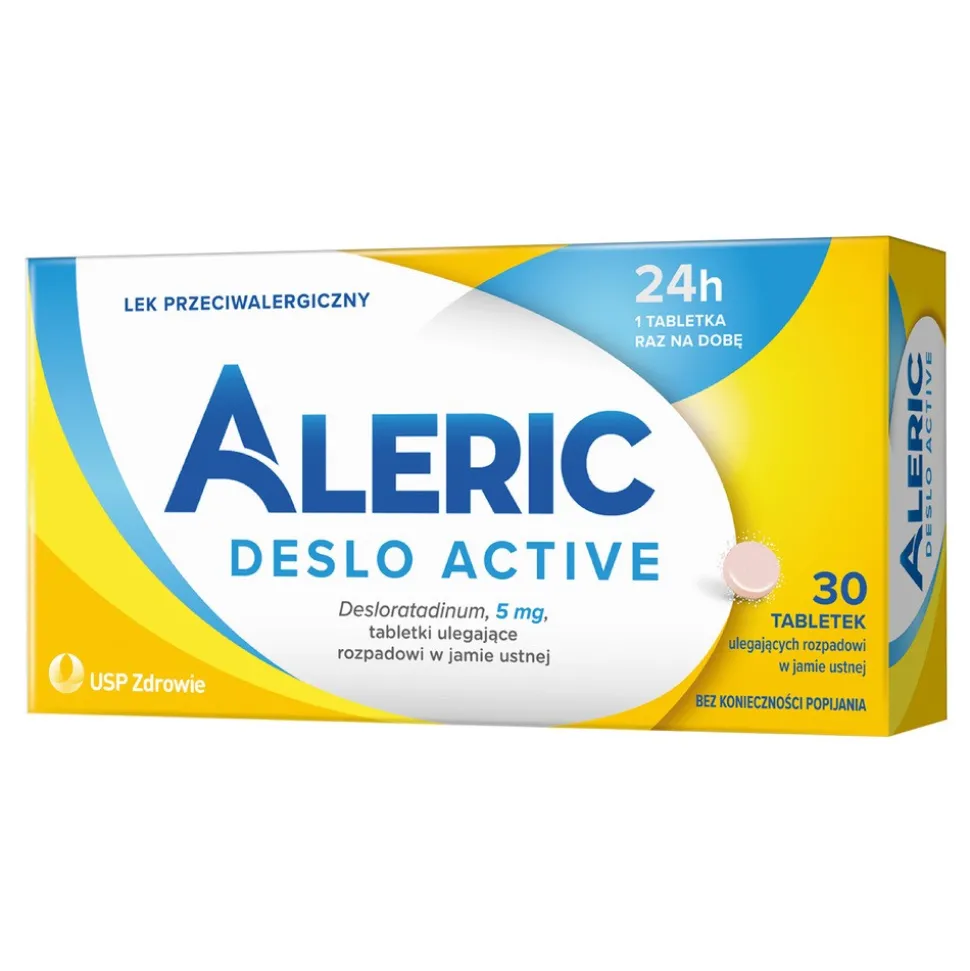 Aleric Deslo Active, 5 mg, 30 tabletek, na alergię i katar sienny