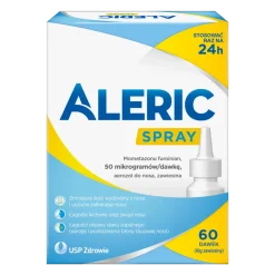 Aleric Spray 60 dawek, spray do nosa, na katar alergiczny u dorosłych