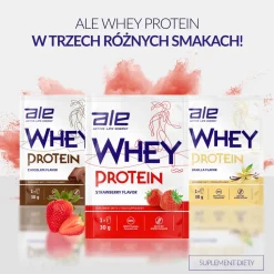 ALE Whey Protein Strawberry Flavor, proszek, 30 g