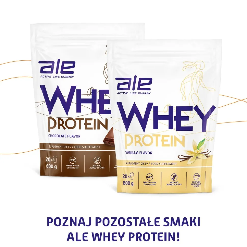ALE Whey Protein Strawberry Flavor, proszek, 600 g