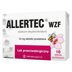 Allertec WZF, 10 mg, tabletki powlekane, 10 szt.