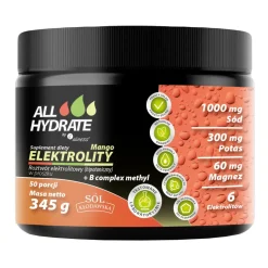 ALLHydrate Elektrolity +B complex methyl, proszek, smak mango, 345 g