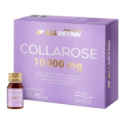 Allnutrition Alldeynn Collarose, 10000 mg, płyn, smak truskawkowo-cytrynowy, 30 szt.