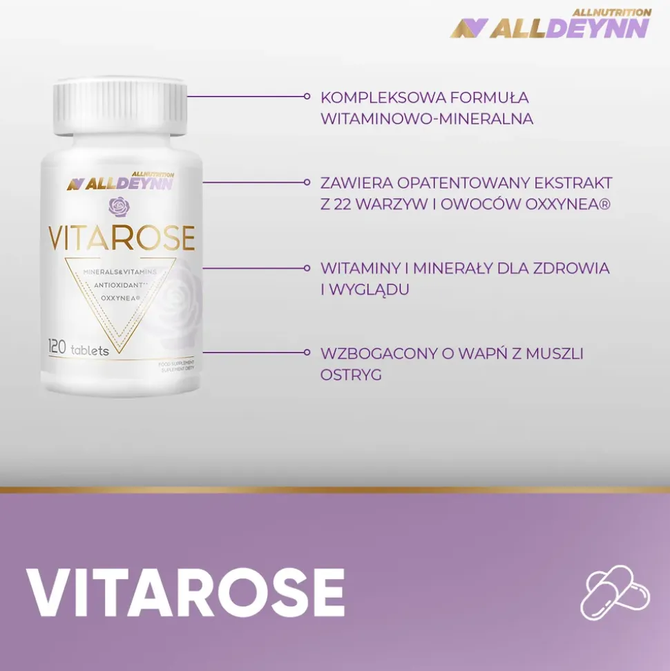 Allnutrition, ALLDEYNN VitaRose, tabletki, 120 szt.