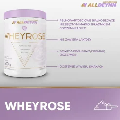 Allnutrition, ALLDEYNN WheyRose, white chocolate raspberry, proszek, 500 g