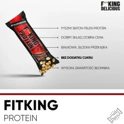 Allnutrition Fitking Protein Snack Bar, baton o smaku czekolady i orzechów, 40 g