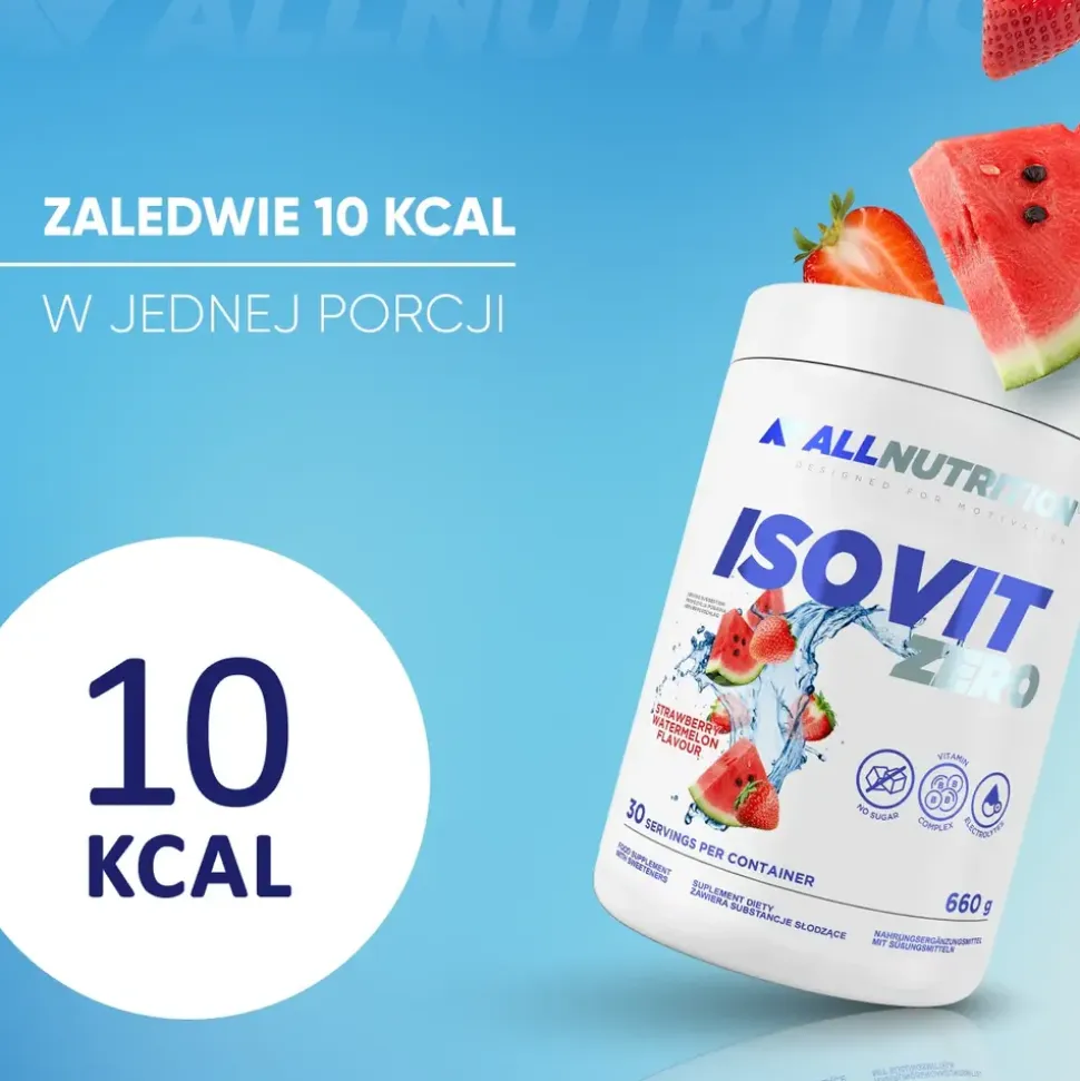 Allnutrition Isovit Zero, proszek, smak jabłko - malina, 660 g