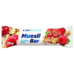 Allnutrition Muesli Bar, baton energetyczny na bazie musli z suszoną żurawiną i maliną, 30 g