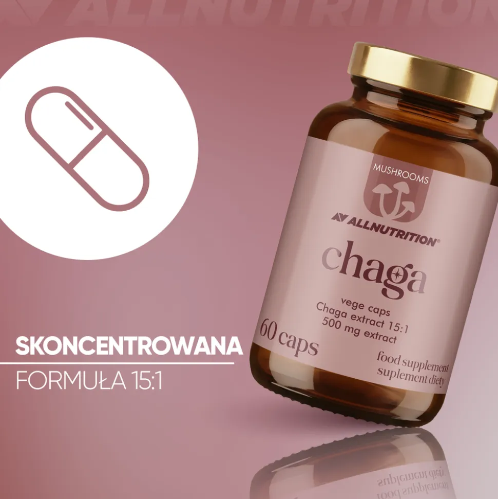 Allnutrition Mushrooms Chaga, kapsułki, 60 szt.