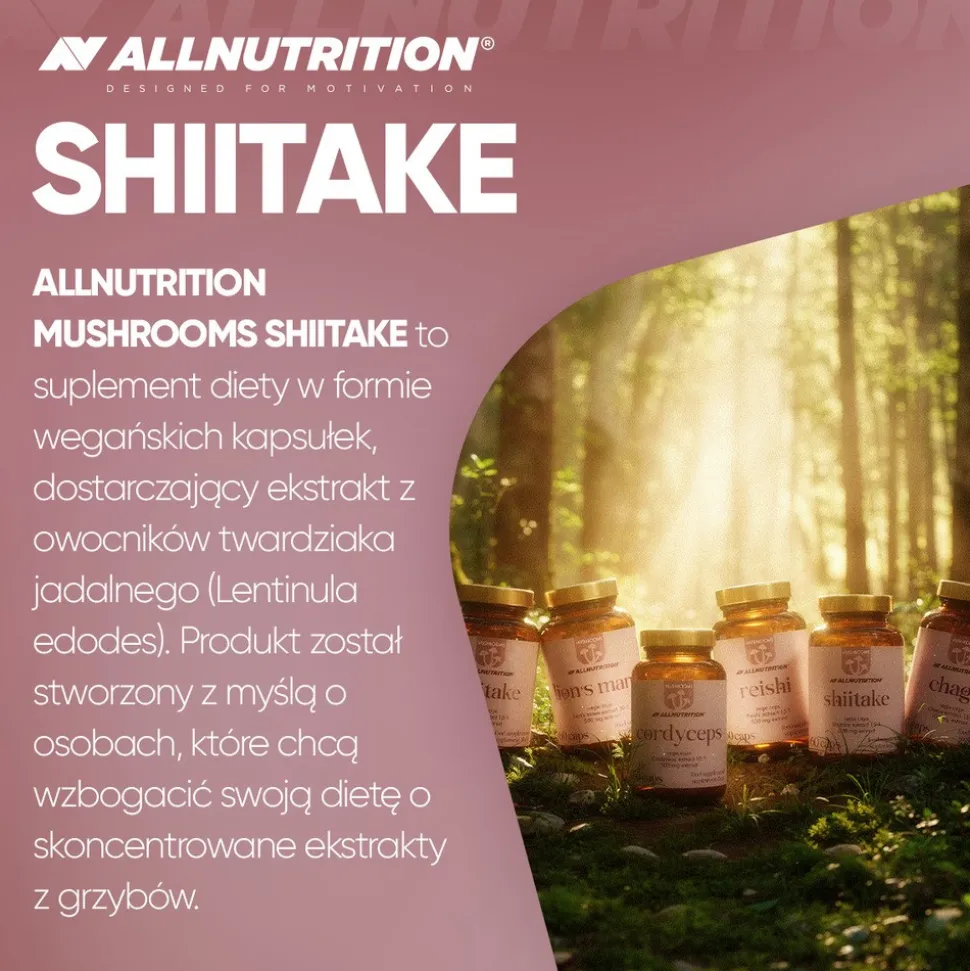 Allnutrition Mushrooms Shiitake, kapsułki, 60 szt.