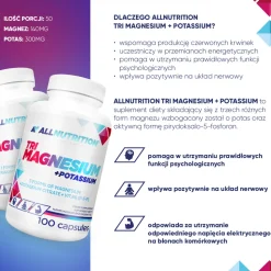 Allnutrition Tri Magnesium+Potassium, kapsułki, 100 szt.