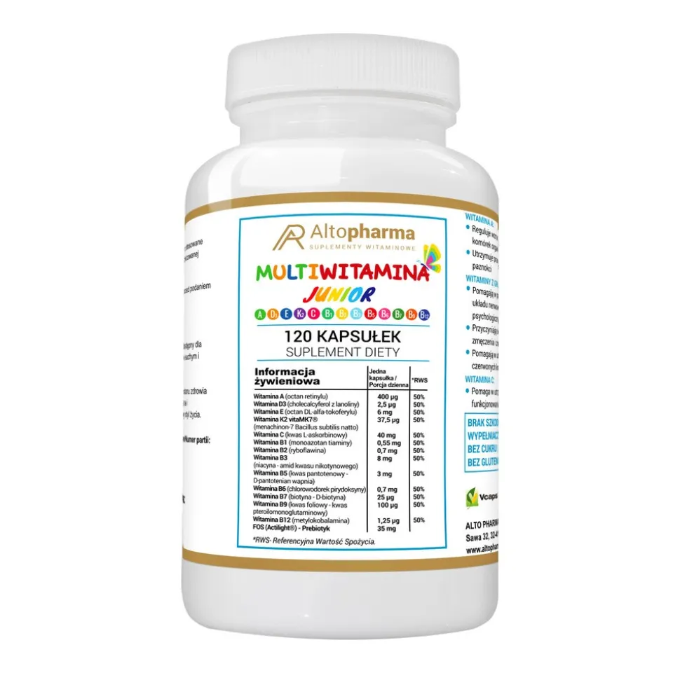 Alto Pharma Multiwitamina Junior, kapsułki twarde, 120 szt.