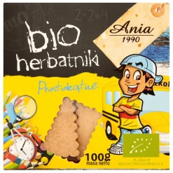 Ania, herbatniki szkolne prostokątne BIO, 100 g