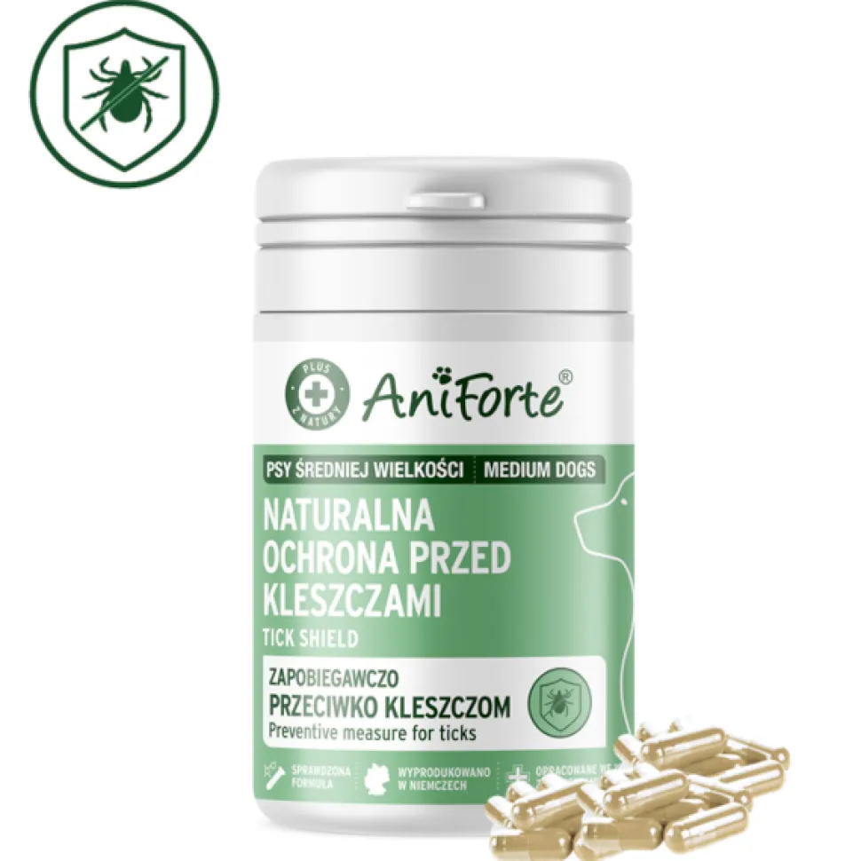 AniForte, Naturalna ochrona przed kleszczami, średnie psy, 60 szt