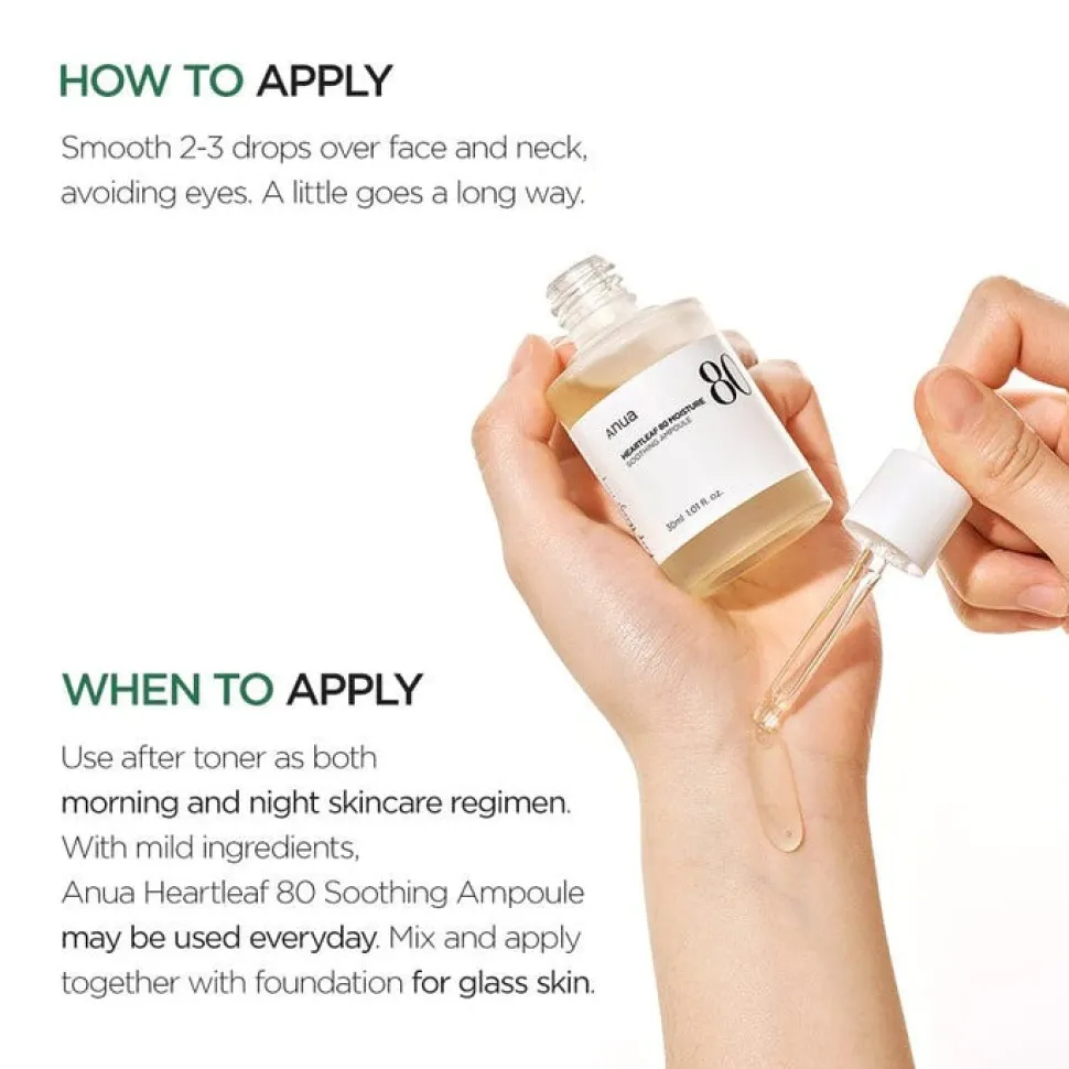 Anua Heartleaf 80% Ampoule, ampułka do twarzy, 30 ml
