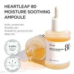 Anua Heartleaf 80% Moisture Soothing Ampoule, ampułki do twarzy, 10 ml