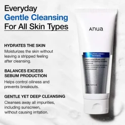 Anua 8 8 Hyaluronic Acid Hydrating Gentle Foaming Cleanser, pianka do twarzy, 150 ml