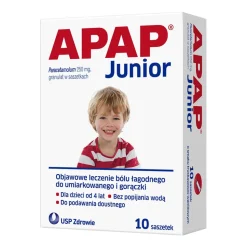 Apap Junior, 250 mg, granulat, 10 saszetek