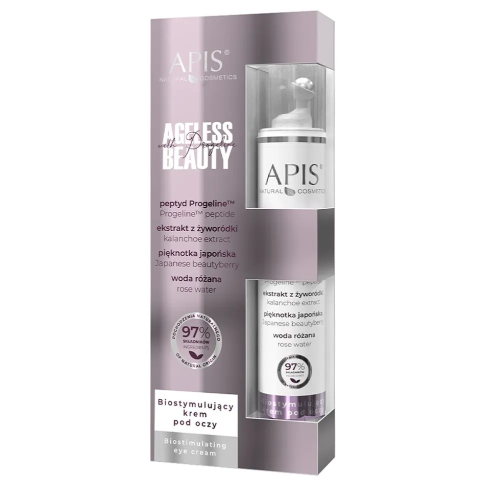 Apis Ageless Beauty with Progeline, biostymulujący krem pod oczy, 10 ml