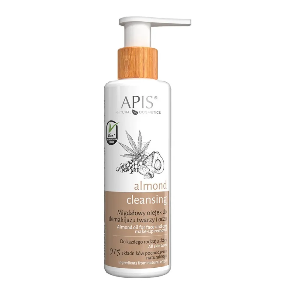 Apis Almond Cleansing, Migdałowy olejek do demakijażu twarzy i oczy, 150 ml