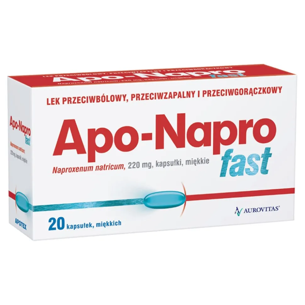 Apo-Napro Fast, 220 mg, kapsułki miękkie, 20 szt
