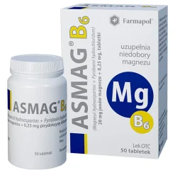 Asmag B, 20 mg+0,25 mg, tabletki, 50 szt.