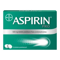 Aspirin Pro, 500 mg, tabletki powlekane, 8 szt.