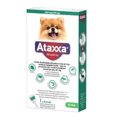 Ataxxa 200 mg + 40 mg, roztwór do nakrapiania dla psów o masie do 4 kg, 0,4 ml (1 pipeta)