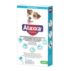 Ataxxa 500 mg + 100 mg, roztwór do nakrapiania dla psów o masie od 4 do 10 kg, 1 ml (1 pipeta)